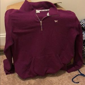 Purple quarter zip